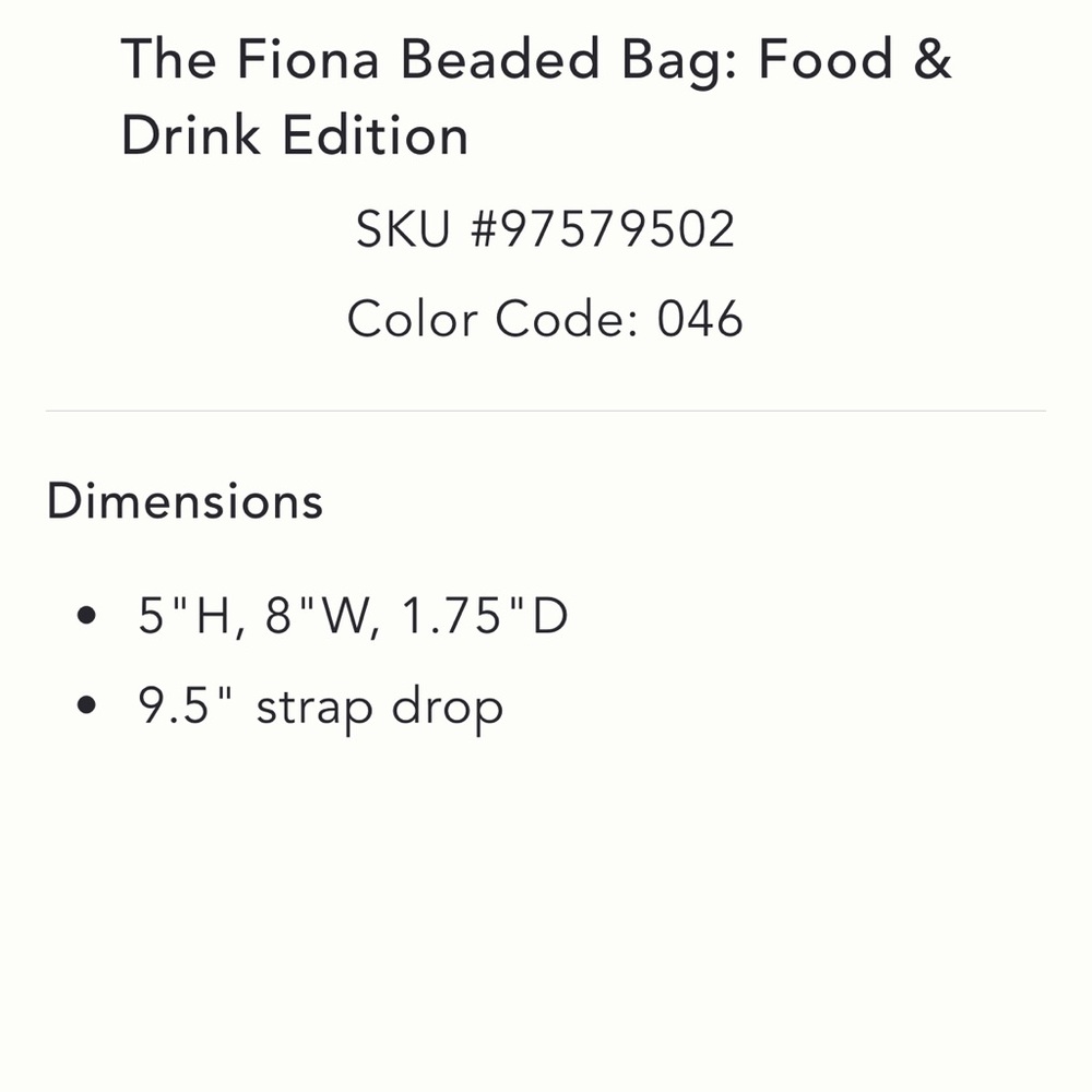 Anthropologie Fiona Beaded Bag Food & Drink Sardines Fish Edition NWT - Picture 5 of 8